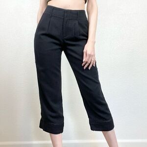 Club Monaco Black Cropped Trouser Pants